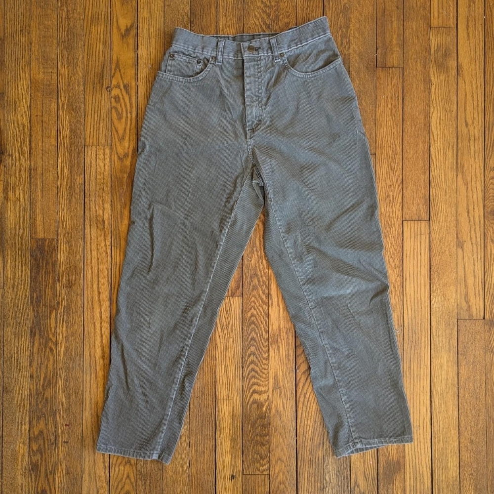 Vintage 90's L.L. Bean  Green Corduroy High Waisted Pants